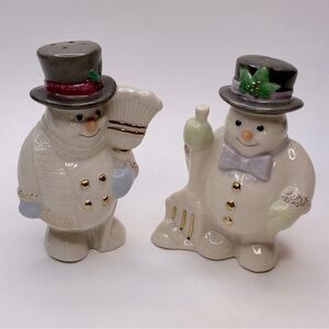 Lenox Snowman Salt and Pepper Set